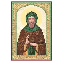 Икона преподобного Виталия Александрийского, МДФ, 6х9 см