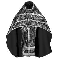 Иерейское облачение, шелк &quot;Горненский&quot;, черное с серебром