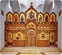 Иконостас с плоскорельефной резьбой и арками, Бутово, г. Москва