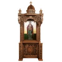 Киот напольный, цвет "кипарис", резной, 140х50х350 см