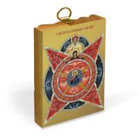 Икона "Всевидящее око Божие" на деревянной основе, на холсте с золочением