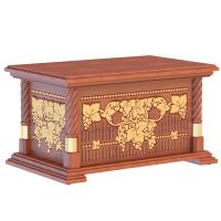 Лавка-сундук храмовая &quot;Суздальская&quot;, цвет &quot;кипарис&quot; с золотом (поталь)