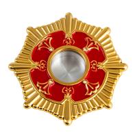 Мощевик врезной, цинковый сплав, красная эмаль, Ø 70/21 мм