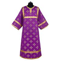 Стихарь алтарника, шелк "Святительский", фиолетовый с золотом