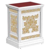 Жертвенник "Суздальский" белый с золотом (поталь)