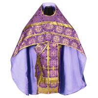 Иерейское облачение, шелк "Горненский", фиолетовое с золотом