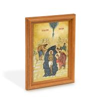 Икона Крещения Господня (Богоявления) в деревянной рамке, 12х1,5х17 см