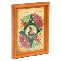 Икона Божией Матери "Неопалимая Купина" в деревянной рамке, 12х1,5х17 см