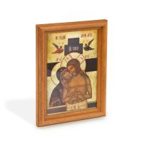 Икона Спасителя &quot;Не рыдай Мене, Мати&quot; в деревянной рамке, 12х1,5х17 см