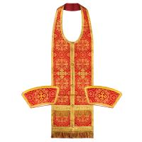 Требный набор / комплект, шелк "Горненский", с подкладом, красный с золотом Требный набор / комплект, шелк "Горненский", с подкладом, красный с золотом