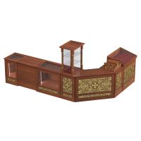 Свечная лавка &quot;Суздальская&quot;. Компоновка №1, цвет &quot;ноче экко&quot;, &quot;кипарис&quot; с золотом (поталь)