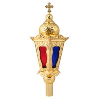 Фонарь пасхальный латунный, 18х18х44 см