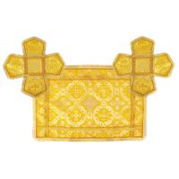 Покровцы и воздух, шелк &quot;Николаевский&quot;, желтые с золотом