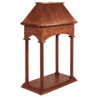 Аналой клиросный "Суздальский", цвет "кипарис", колонны, четырехсторонний, высота 133 см