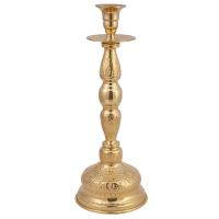 Подсвечник напрестольный, латунь, 13х34 см, №1, У 13-0315