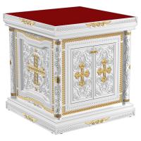 Жертвенник "Вологодский" белый с золотом (поталь)