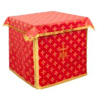 Облачение на престол с пеленой, шелк "Святительский", красное с золотом