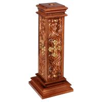 Подставка под хоругвь, крест, икону &quot;Ивановская&quot;, цвет &quot;кипарис&quot; с золотом, прямая