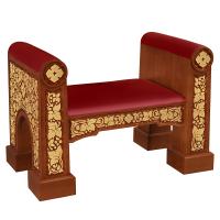 Седалище "Владимирское", цвет "кипарис" с золотом (поталь), 103,8х63,6х70,1 см