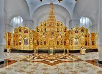 Иконостас деревянный резной с полным золочением, г. Саранск