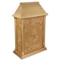 Аналой клиросный &quot;Суздальский&quot;, цвет &quot;золото&quot;, тумба, четырехсторонний, 85х48х134 см