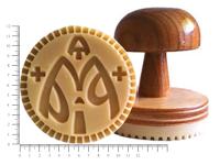 Печать для просфор "Богородичная", дерево, пищевой пластик, Ø 12 см, №1, У 3-1089