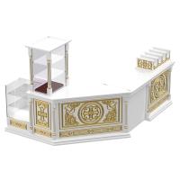 Свечная лавка "Судиславская". Компоновка №2 белая с золотом (патина)