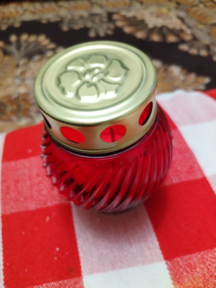 Лампада неугасимая (фонарик) со сменным блоком красная №3