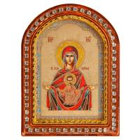 Икона настольная Божией Матери &quot;Знамение&quot;, пластиковая рамка, 6,4х8,6 см
