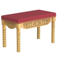 Лавка храмовая "Суздальская", цвет "золото", 80х40х50 см