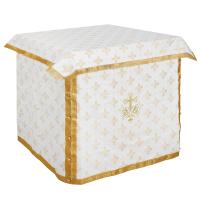 Облачение на престол с пеленой, шелк &quot;Святительский&quot;, белое с золотом