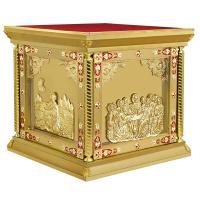 Облачение на престол "Золотые своды", эмаль, литье, 102х102х107 см