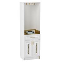 Шкаф под кадила &quot;Суздальский&quot; белый с золотом (поталь), 60х47х204 см