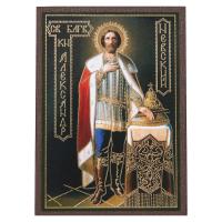 Икона благоверного князя Александра Невского, МДФ, 6х9 см