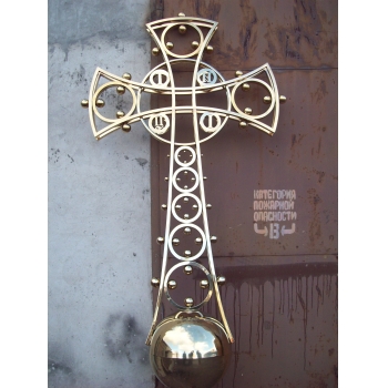 Изготовление крестов на купола из нержавеющей стали с покрытием нитрид титана под золото.