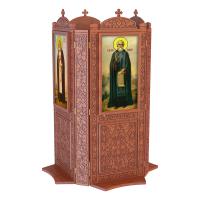 Киот напольный &quot;Суздальский&quot;, цвет &quot;кипарис&quot;, на 4 иконы