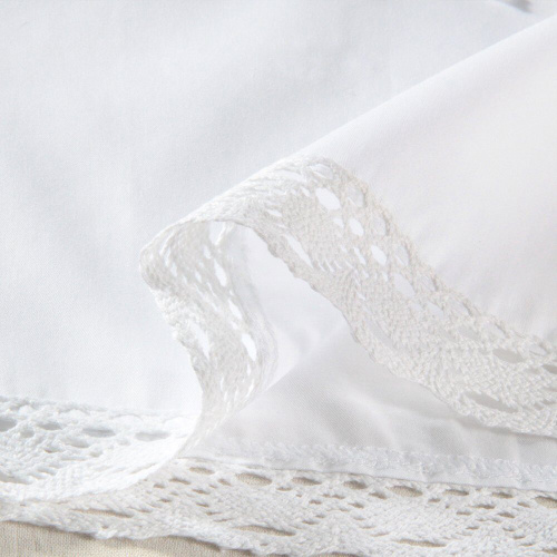 Комплект для крещения "Классика" белый: рубашка и чепчик, размер 62 фото 8