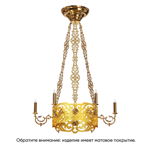 Хорос "Успенский" на 6 свечей, цвет "под золото", диаметр 76 см фото 2