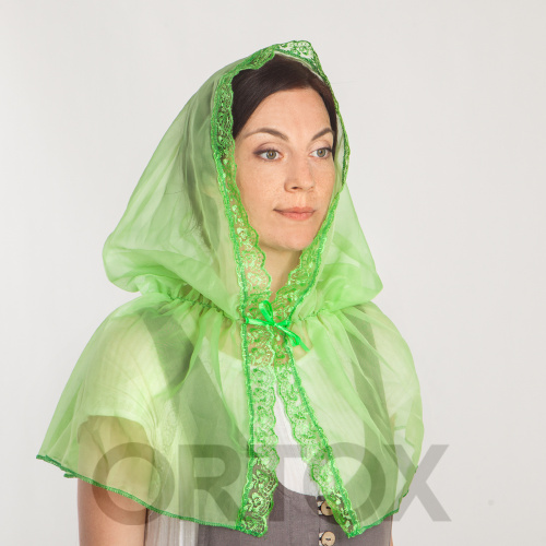 Неспадаемый платок (капор), шелк, размер универсальный, цвет в ассортименте фото 8