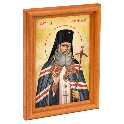 Икона святителя Луки Крымского в деревянной рамке, 12х1,5х17 см Икона святителя Луки Крымского в деревянной рамке, 12х1,5х17 см