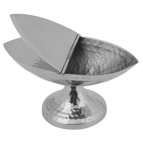 Ладаница с ложкой латунные, никелирование, 13,5х7х6,5 см фото 5