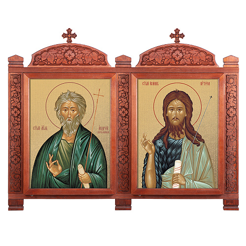 Киот настенный "Суздальский", цвет "кипарис", два модуля