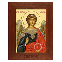 Икона Архангела Михаила в рамке, цвет "орех донской"