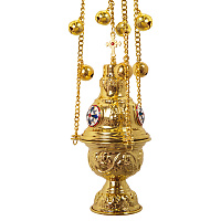 Кадило, цинковый сплав, эмаль, 11х26 см, №3, У 55-0169