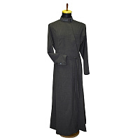 Подрясник русский мужской с нагрудными карманами, меланж, вышитый ворот