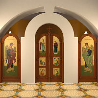 Царские врата и диаконские двери (Московская область), цвет "кипарис"