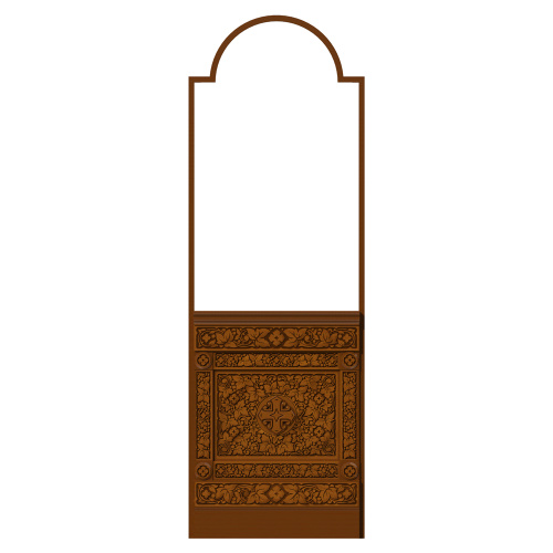 Диаконская дверь для "Романовского" иконостаса, цвет "кипарис", 220х70х10 см фото 3