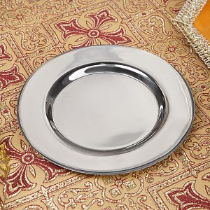 Тарель из нержавеющей стали (диаметр 14 см)