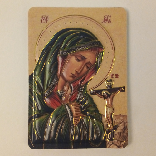Магнит с иконой Божией Матери "Ахтырская", 7х10 см фото 5