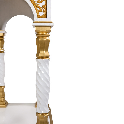 Подставка церковная "Тверская" белая с золотом (патина), 70х50х100 см фото 10